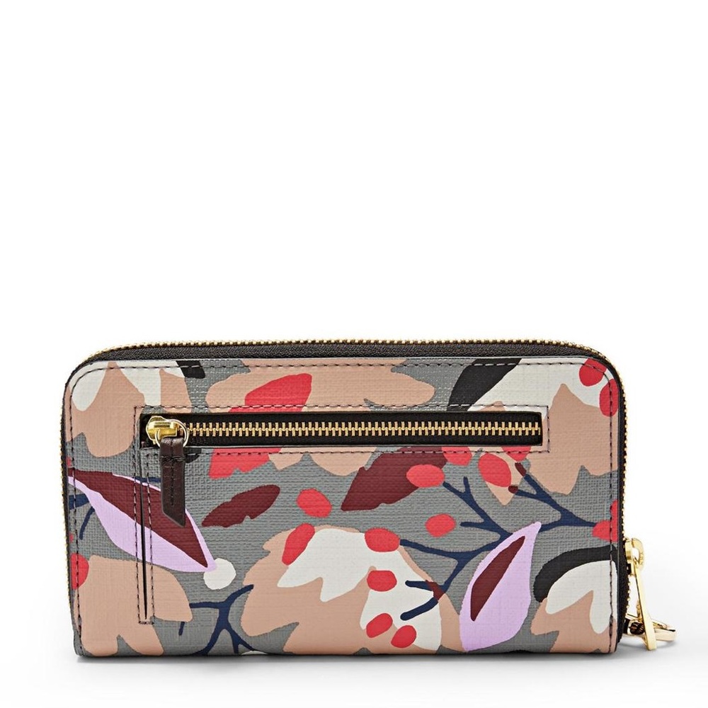 Fossil Zip Around Wallet Floral. 7"L x 1"W x 4"H - Picture 2 of 7